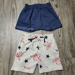 Boys2 Pairs Shorts Star Wars Yoda 4T NEW